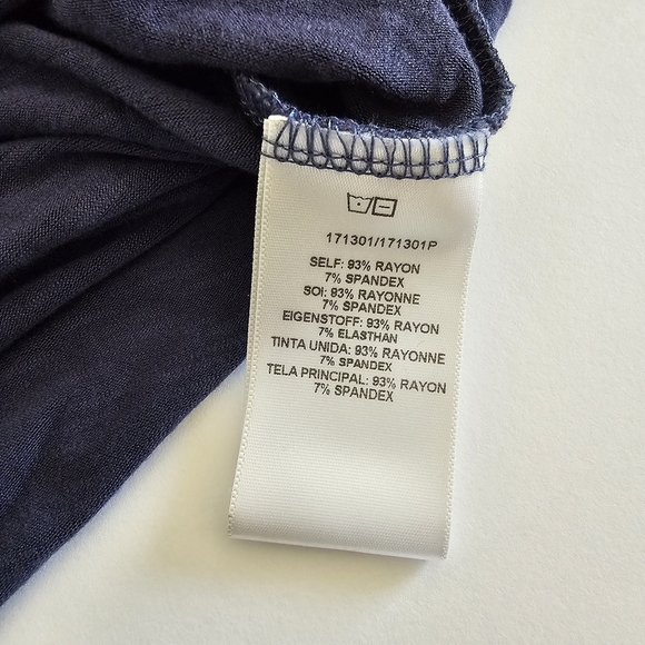 Dolan Left Coast slip dress pullover side slit belted comfortable stretch blue M - Picture 5 of 5